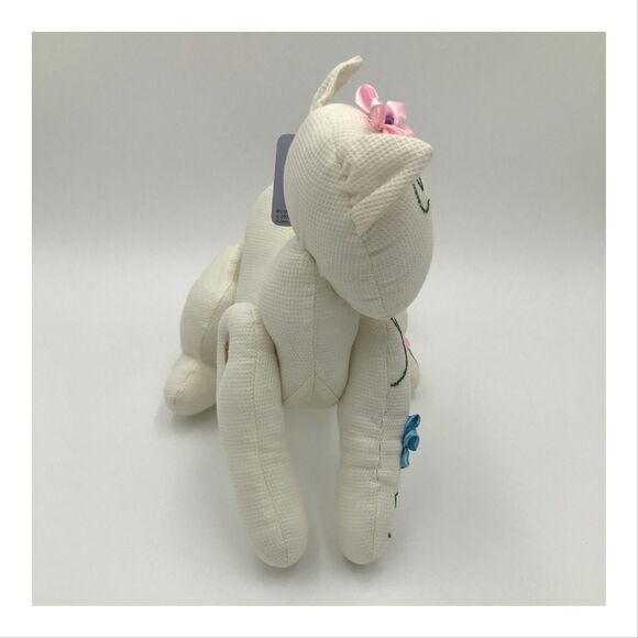 TL Toys Cat Kitten Embroidered Flowers Jointed Stuffed Plush Shelf Sitter 03 Tag - Picture 7 of 11